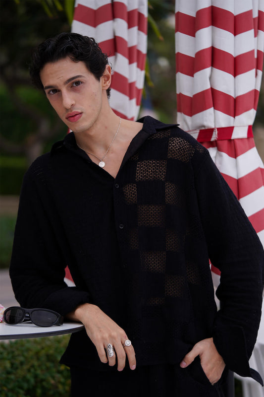 Black Mashed Shirt