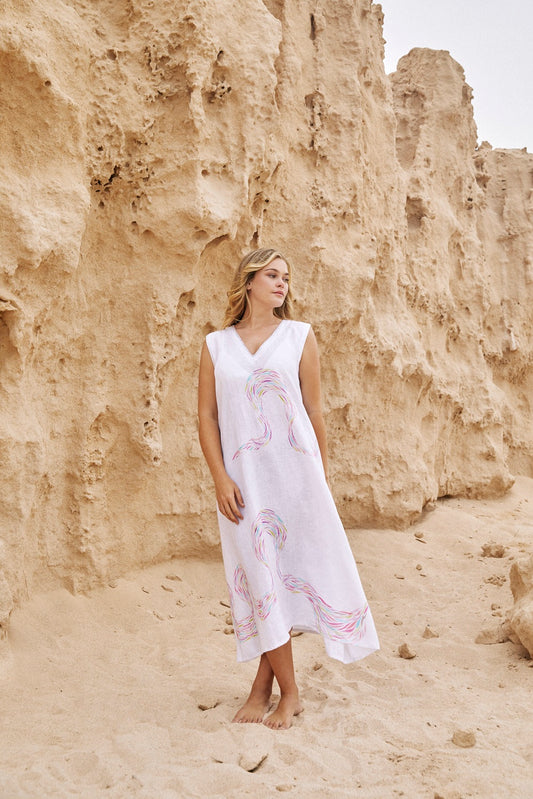Brush Stroke Long Dress