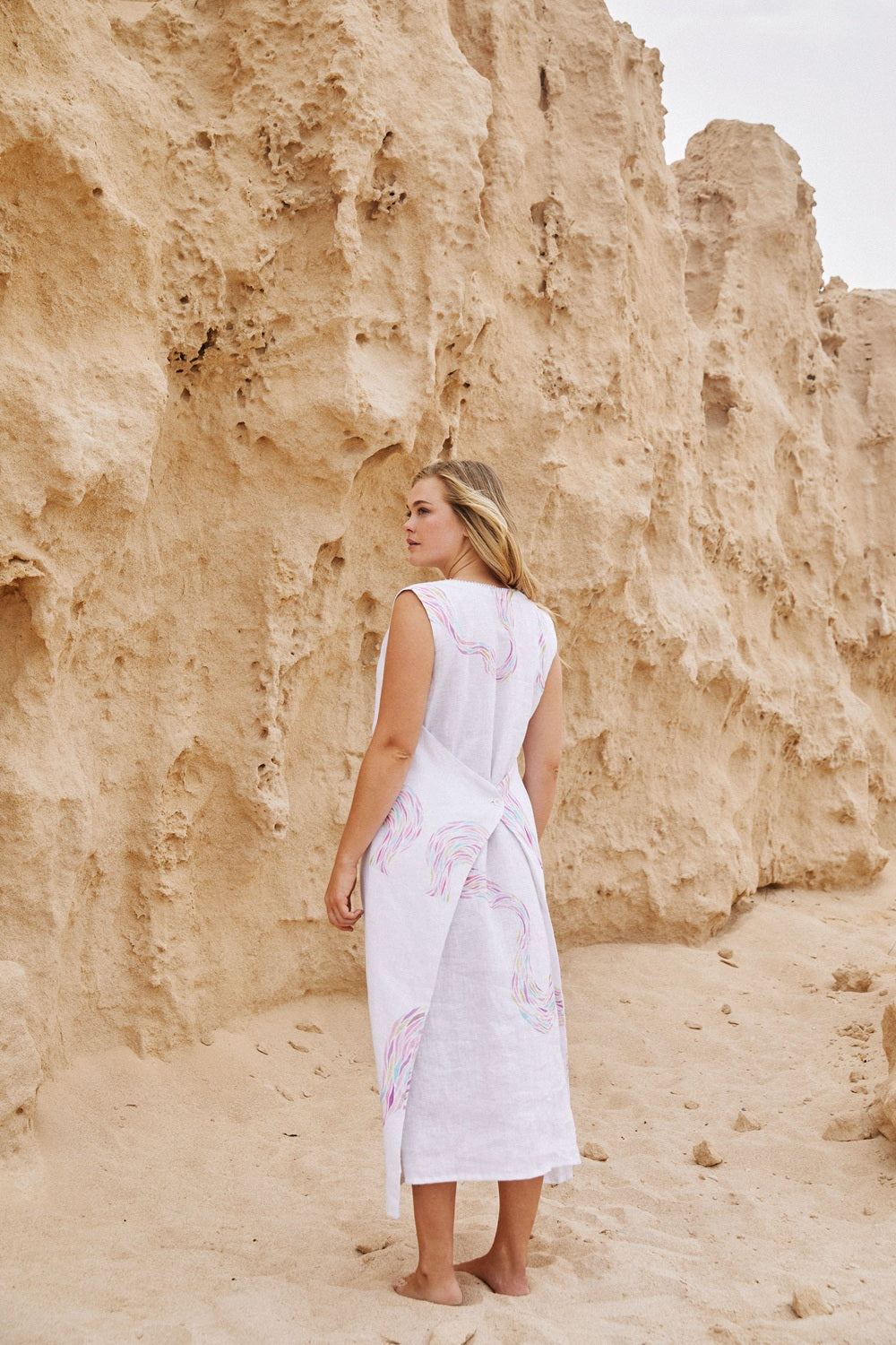 Brush Stroke Long Dress