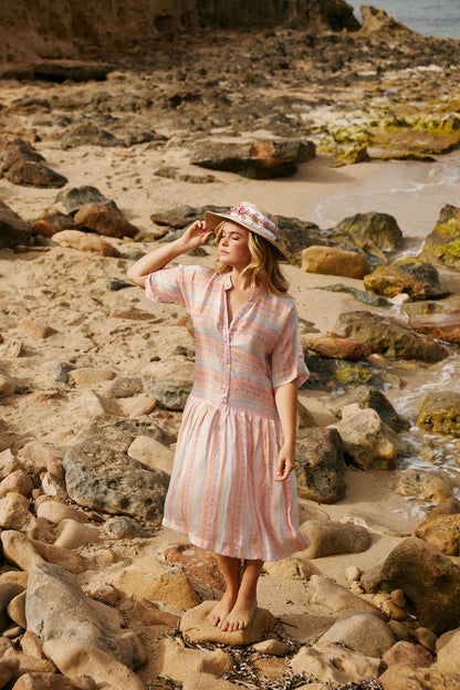 Stripes Pleated Dress