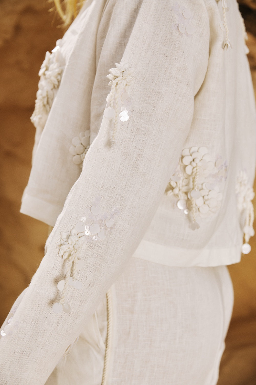 White Embellished  Jacket