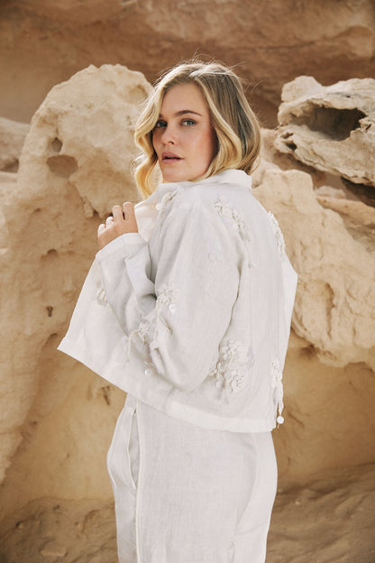 White Embellished  Jacket