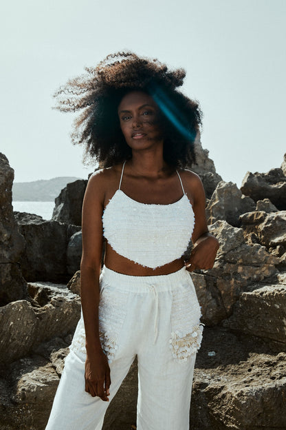 Embellished Handkerchief Top