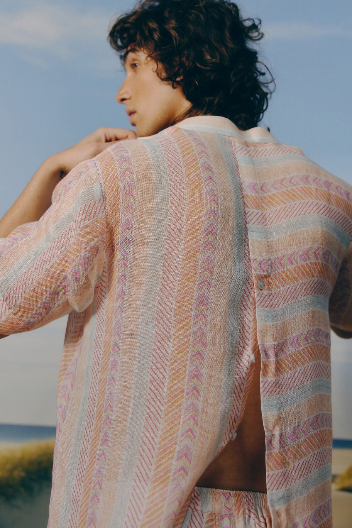 Gauze Linen Printed Shirt