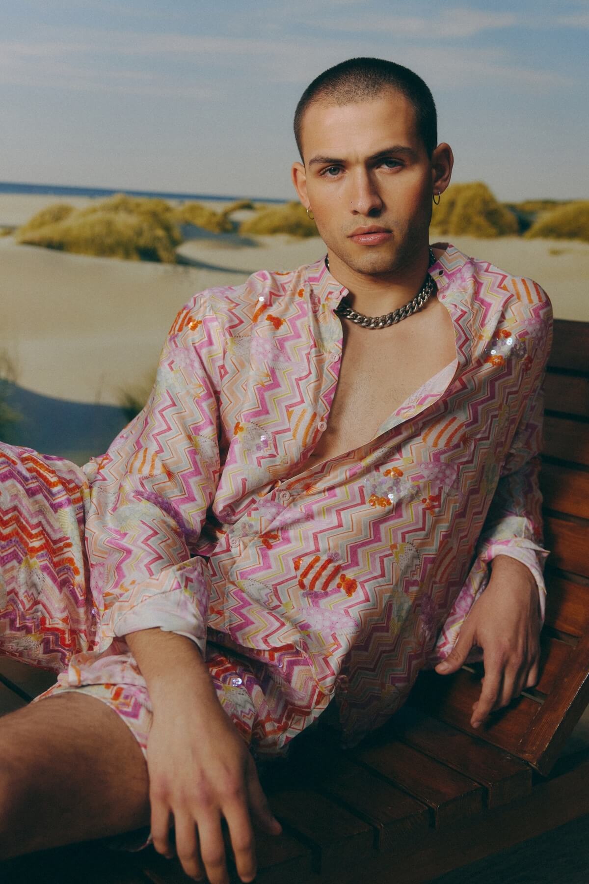 Embellished Satin Shirt
