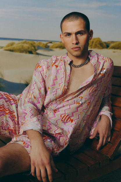 Embellished Satin Shirt