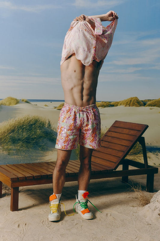Embellished Linen Shorts