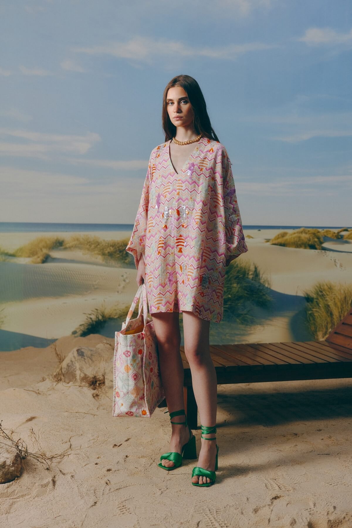 Aqua Print Romper