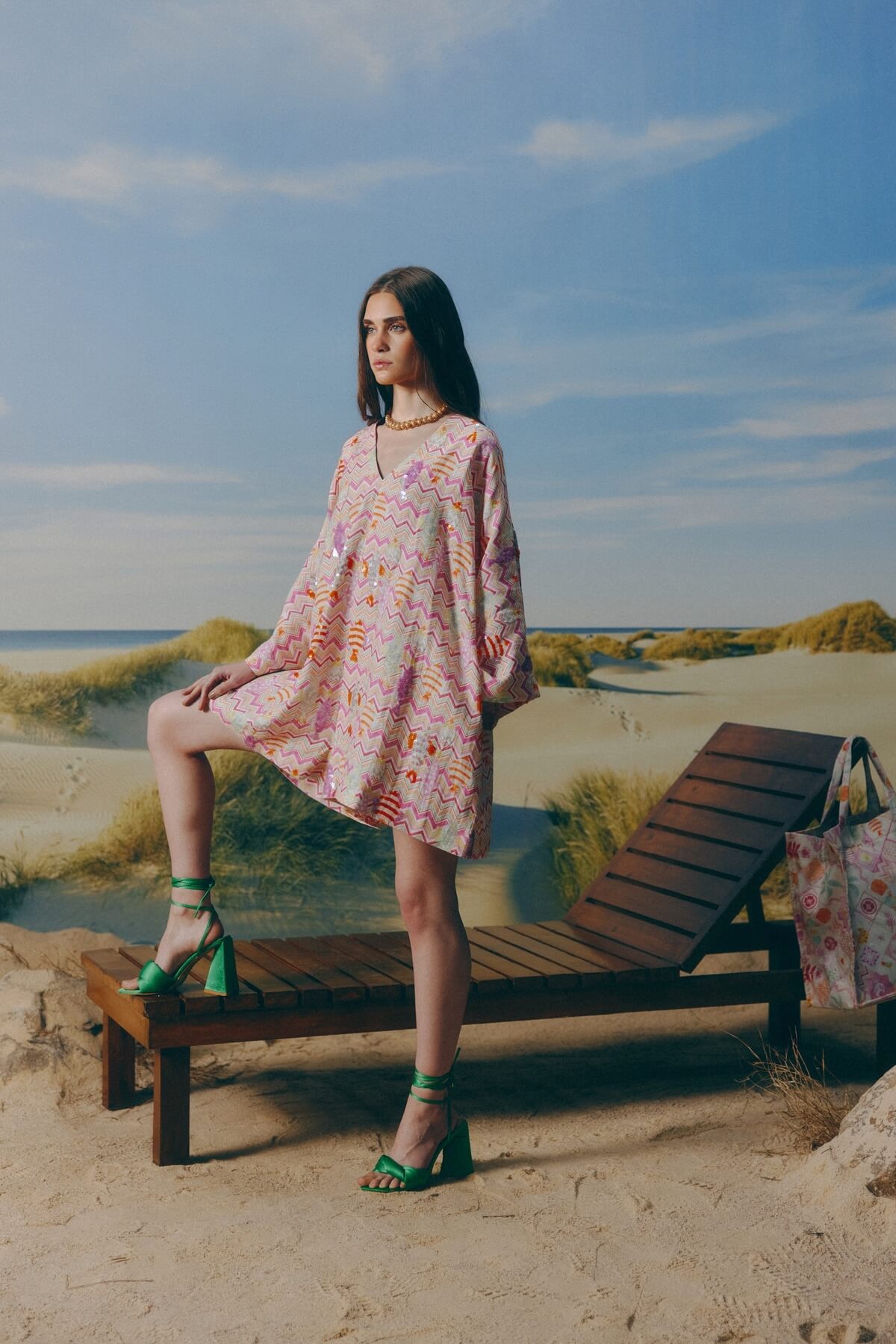 Aqua Print Romper