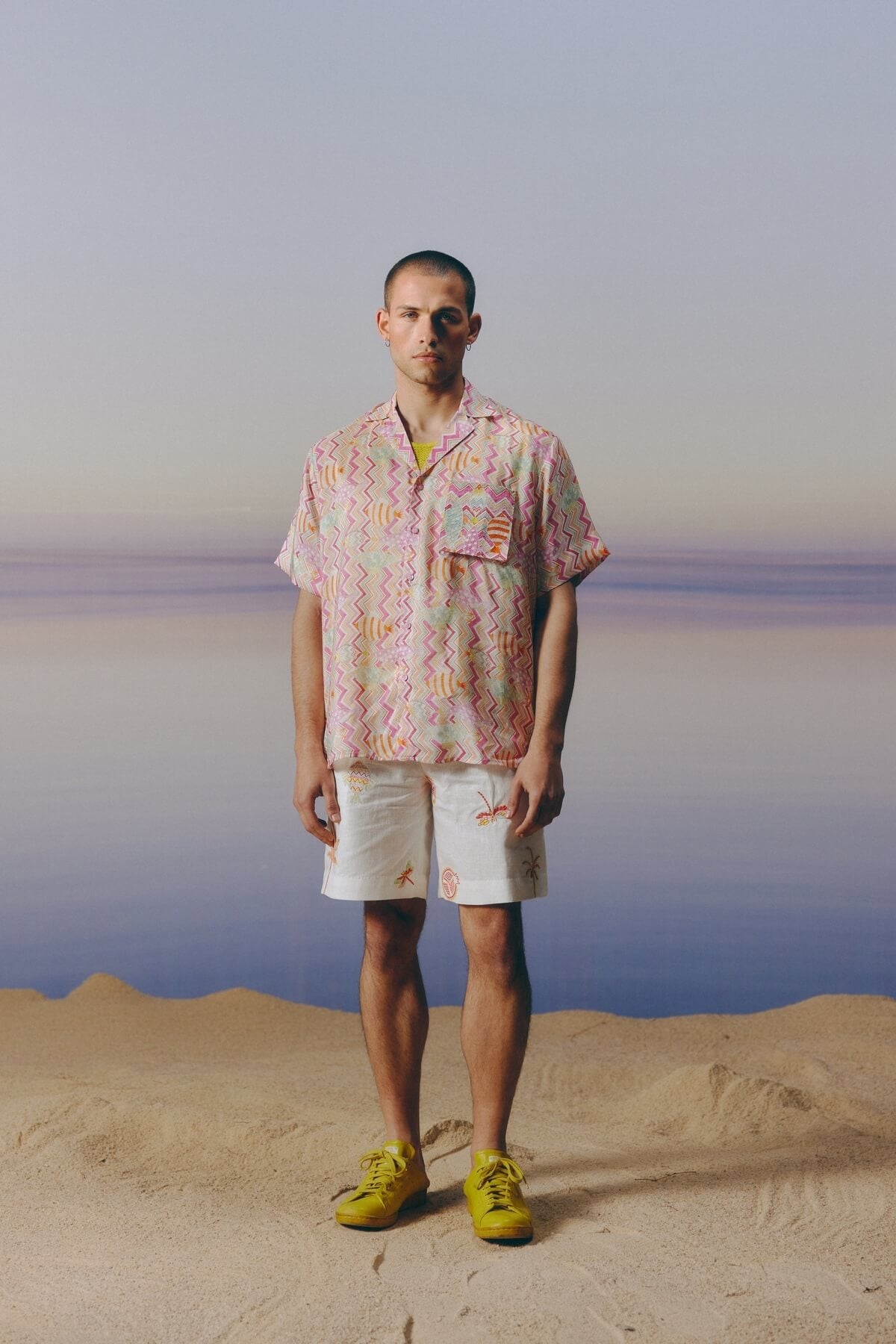 Satin Embroidered  Shirt