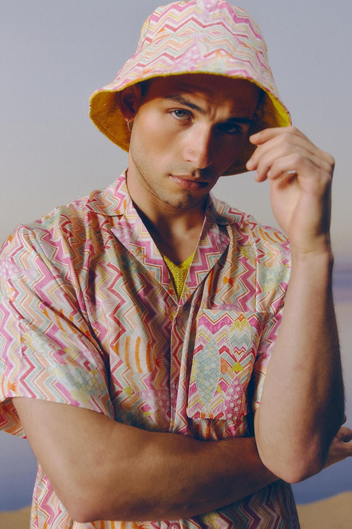 Satin Embroidered  Shirt