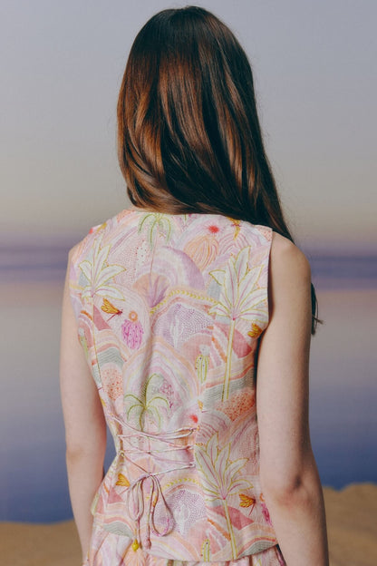 Linen Button Top
