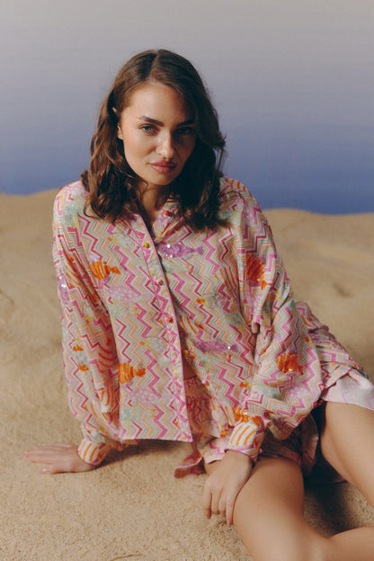 Embellished Shirt and Shorts