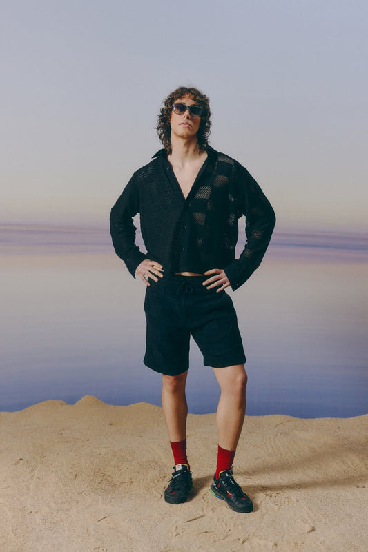 Black Mashed Shorts
