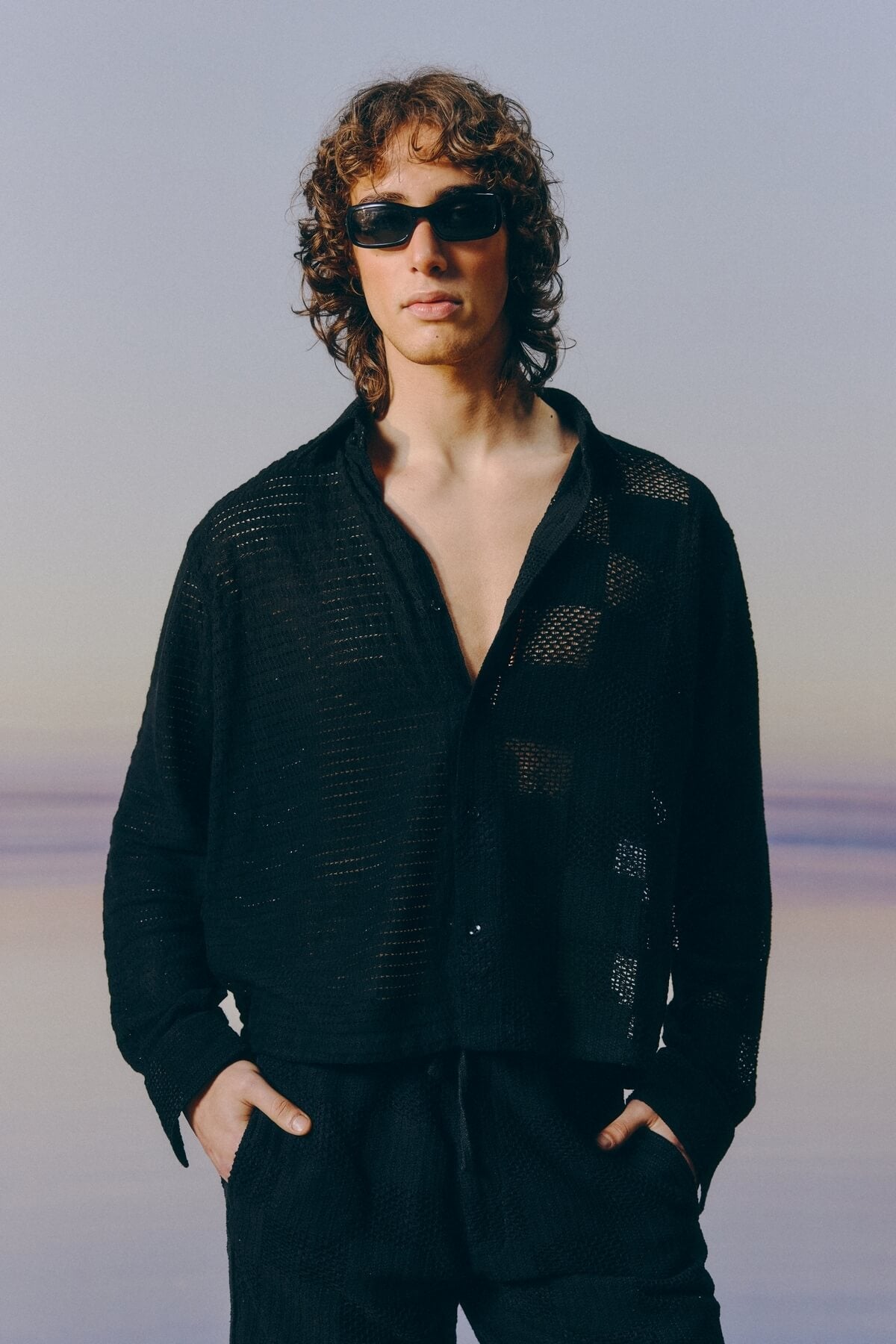 Black Mashed Shirt