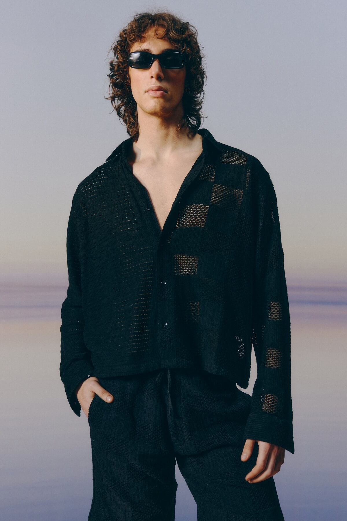 Black Mashed Shirt