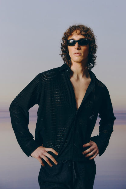 Black Mashed Shirt