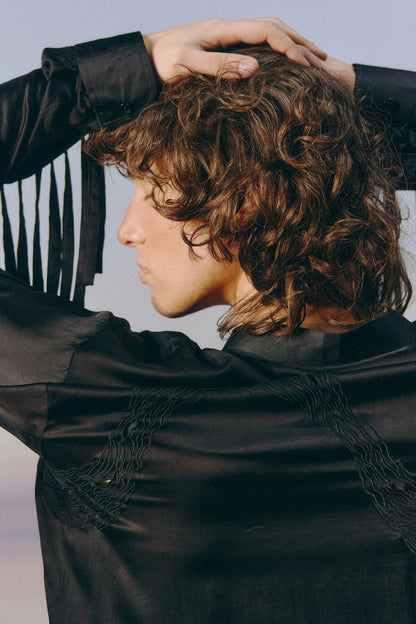 Black Embroidered Shirt