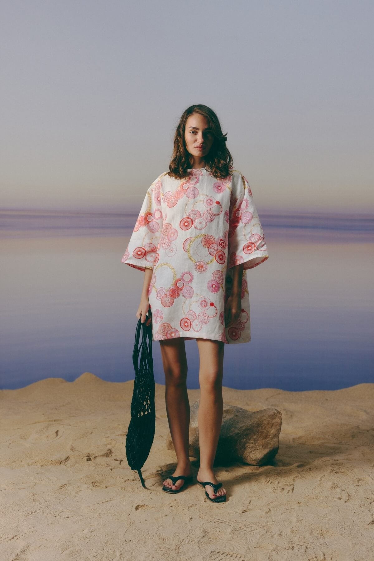 Pomegranate Linen  Dress