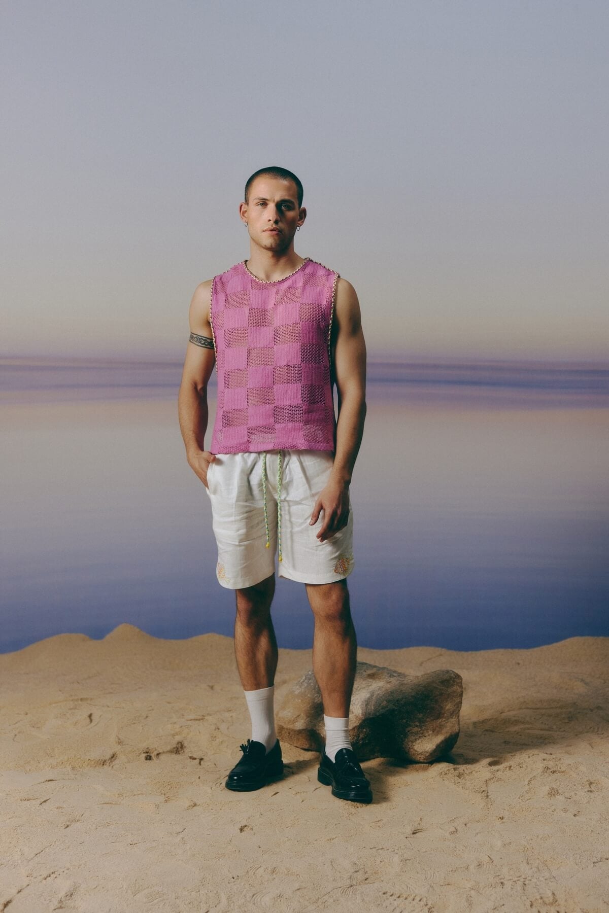 White Linen Shorts