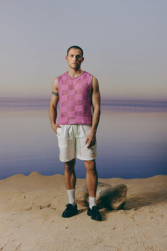 White Linen Shorts