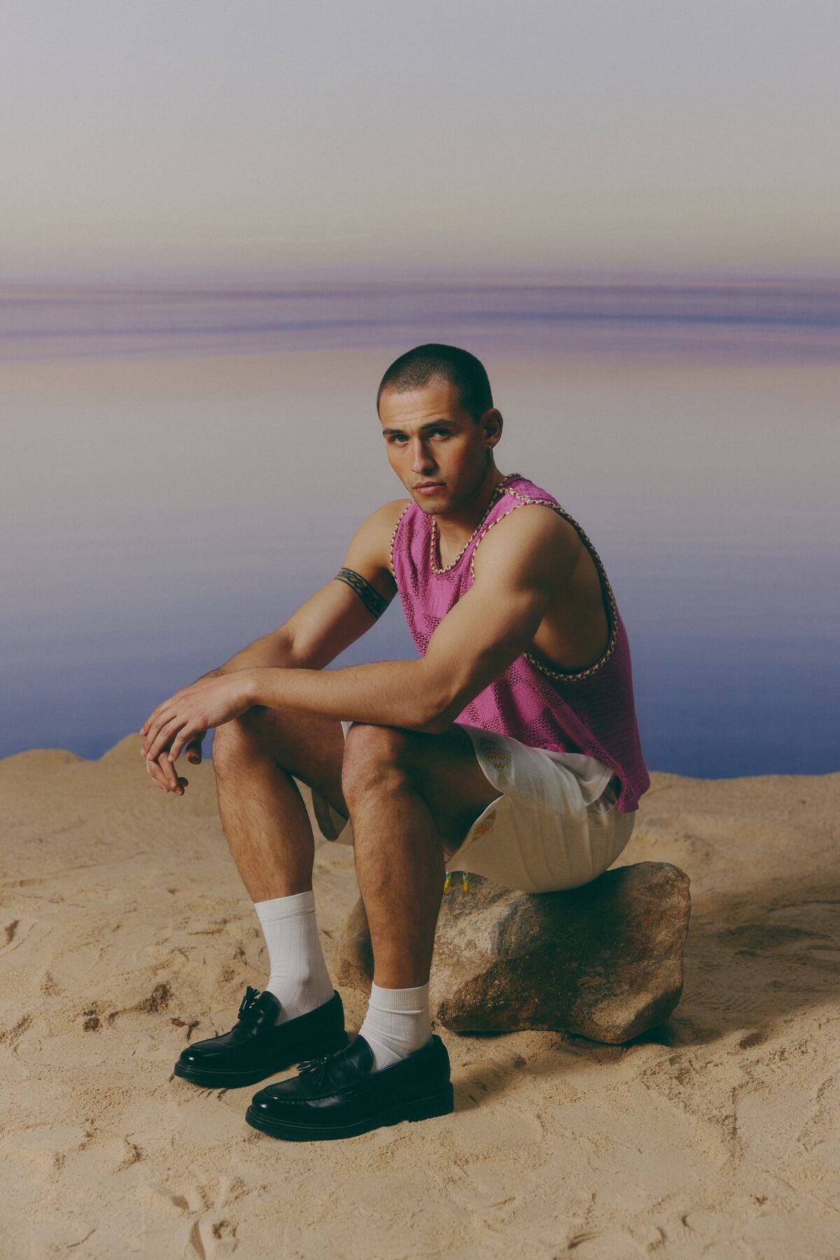 White Linen Shorts