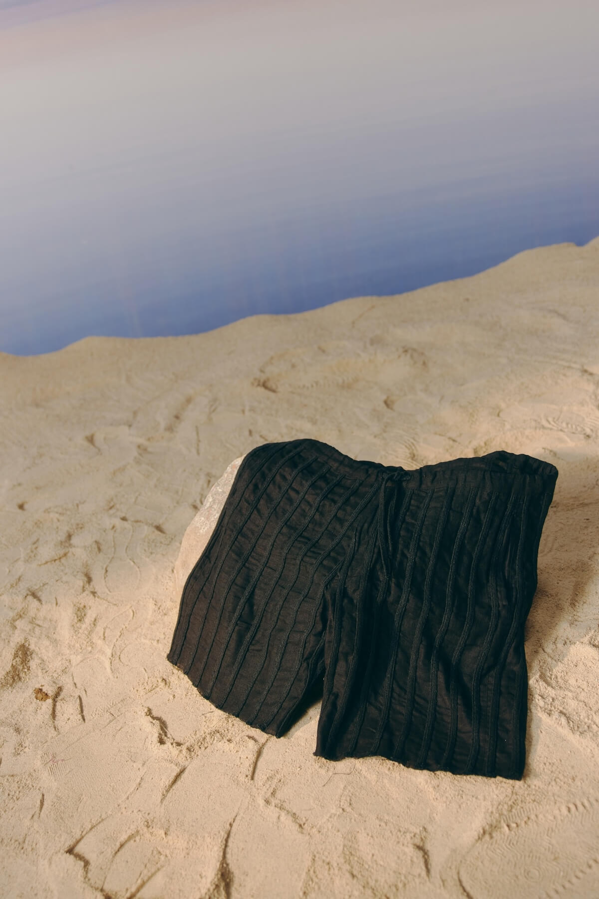 Black Linen Shorts