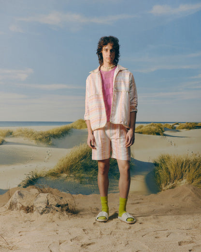 Printed Linen Shorts