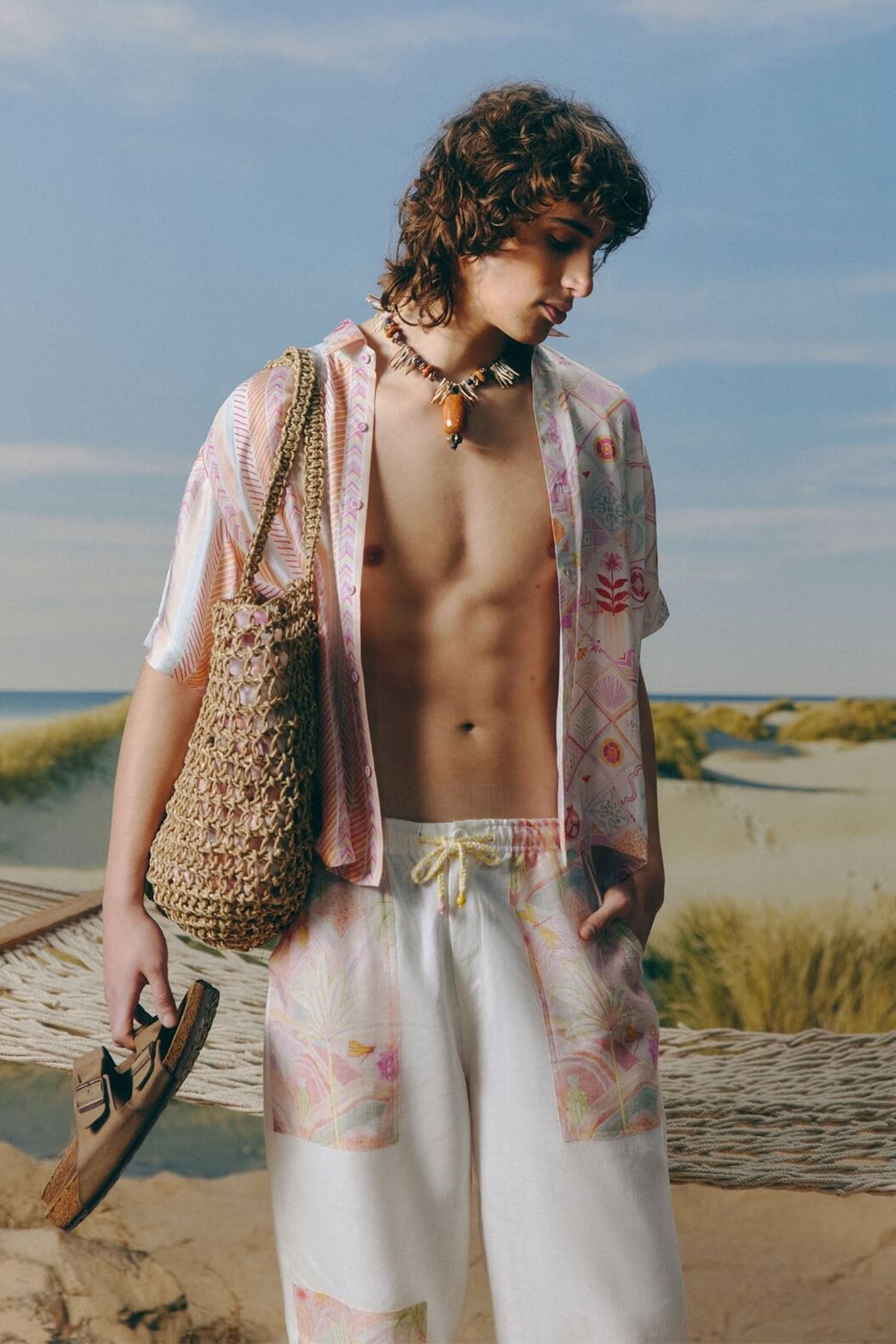 Dual Print Satin Shirt